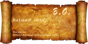 Baldauf Ottó névjegykártya